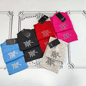 Дитяча демісезонна шапка Діор, комплект із шарфом