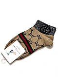 Шкарпетки жіночі дитячі Dior Gucci 34-39 білі чорні сірі люрекс, фото 4