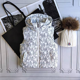 Дитяча біла брендова жилетка на осінь