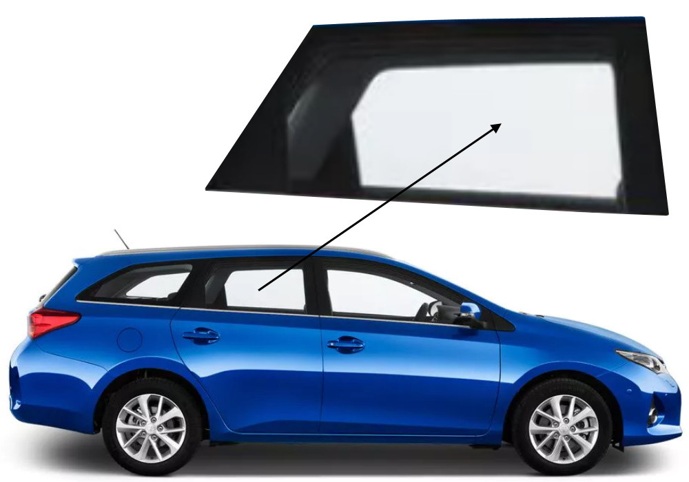 Бічне скло Toyota Auris 2012-2018 задніх дверей праве універсал, фото 1