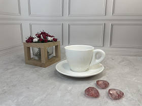 Порцелянова чашка Helios Extra white з блюдцем для чаю 180 мл (W288)