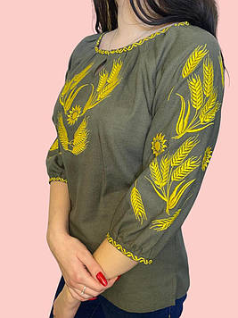 Вишиванка жіноча домоткане полотно "Аделіна"