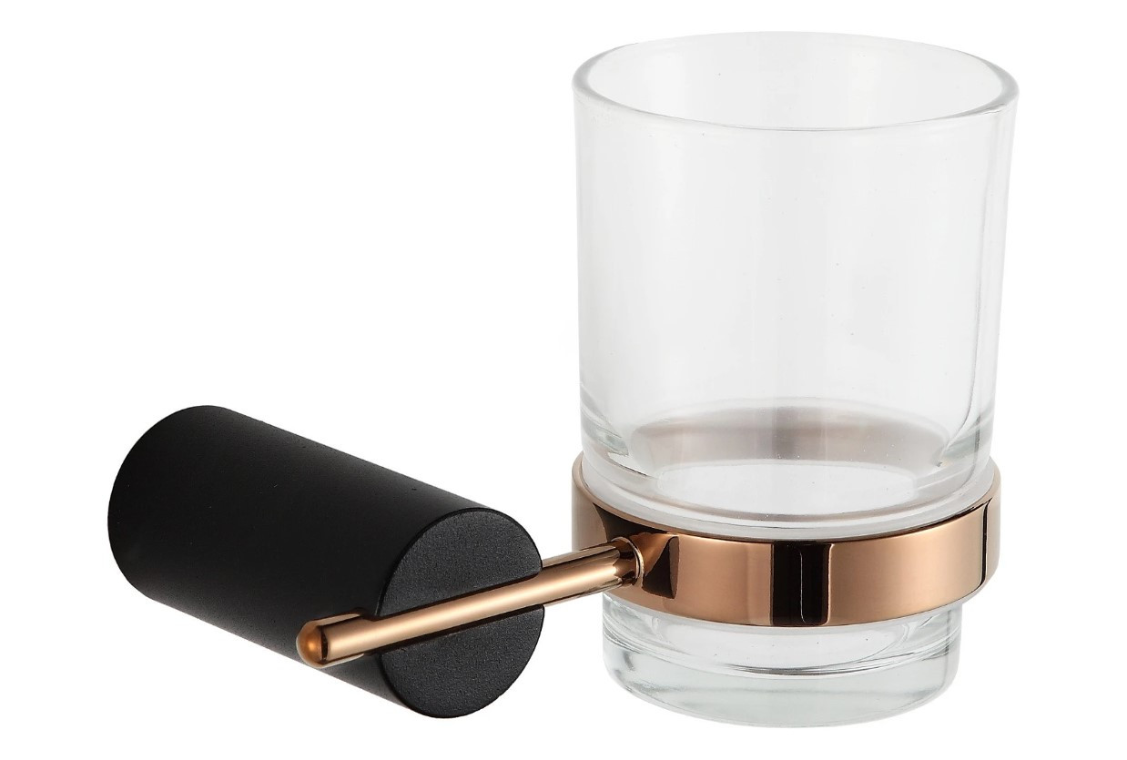 Склянка для зубних щіток MEXEN ARON BLACK ROSE GOLD