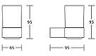 Склянка для зубних щіток MEXEN BASE BLACK, фото 3