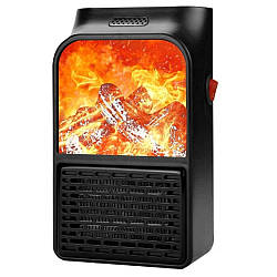 Портативний електричний обігрівач 900 Вт Flame Heater 2 W-012 / Тепловентилятор у розетку