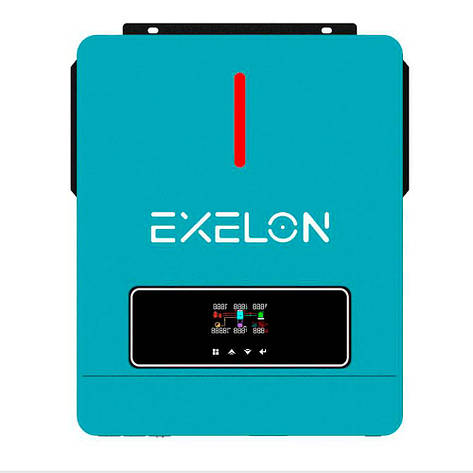 Гібридний інвертор Exelon ECP-6200/48, 6200VA, 48V, струм заряду 0-120A, MPPT (60-450VDC, 22A), 420x350x110mm,, фото 1