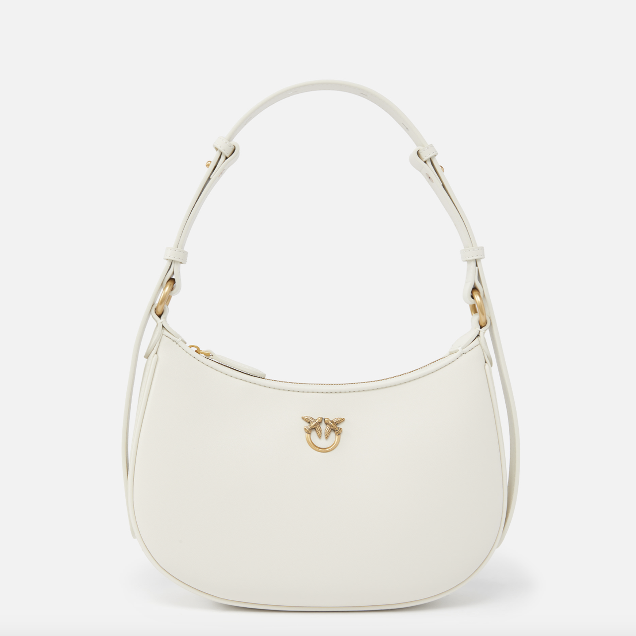 Pinko Mini Love Half Moon жіноча шкіряна сумка Білий.
