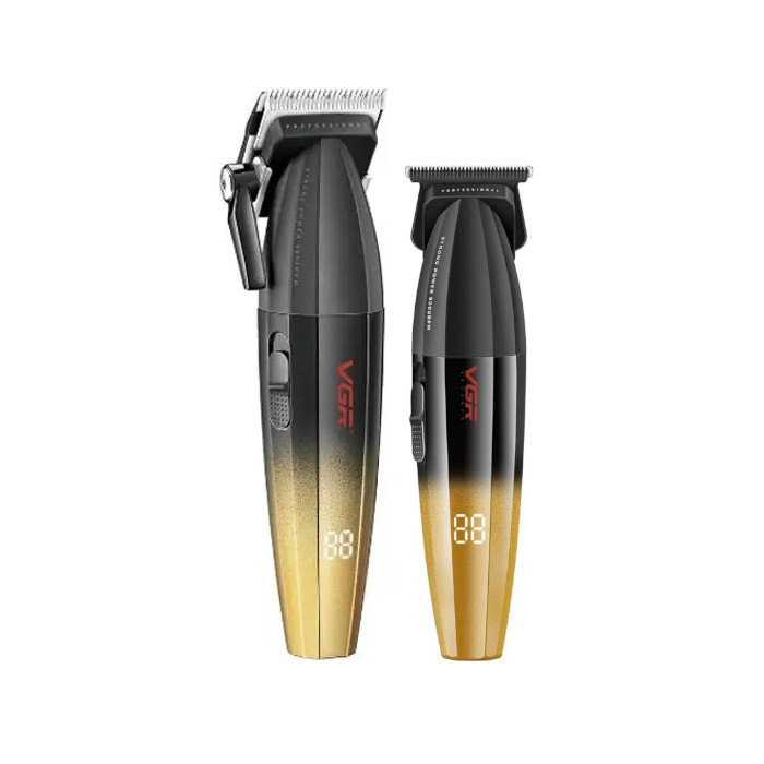 Набір для стрижки (Машинка + тример)VGR Professional Turbo Black&Gold (V-003-GO+V-906-GO)