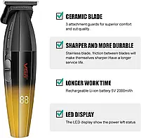 Набір для стрижки (Машинка + тример)VGR Professional Turbo Black&Gold (V-003-GO+V-906-GO), фото 7