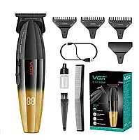 Набір для стрижки (Машинка + тример)VGR Professional Turbo Black&Gold (V-003-GO+V-906-GO), фото 6