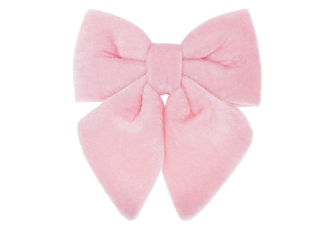 Бант новорічний рожевий 22 см, фото 1