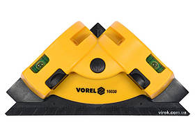 Рівень кутовий 90° з 2-ма лазерними лініями до 10 м VOREL для укладання плитки, 190х 135 мм [20]