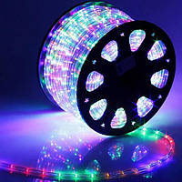 Вулична гірлянда дюралайт мульти 100 м, світлодіодна стрічка гірлянда прозорий шланг, дюралайт LED стрічка ХІТ