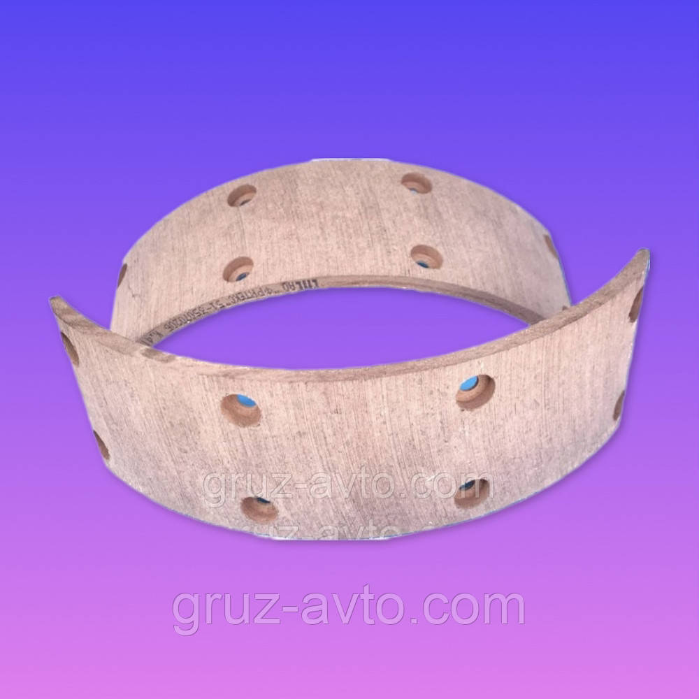 Накладка колодки стояночного гальма Газ-53 газ-3307 газ-66 сверленая комплект-2 шт, фото 1