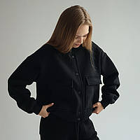 Світшот жіночий трикотаж на флісі чорний L(р) Арт.3104 black (L) Туреччина