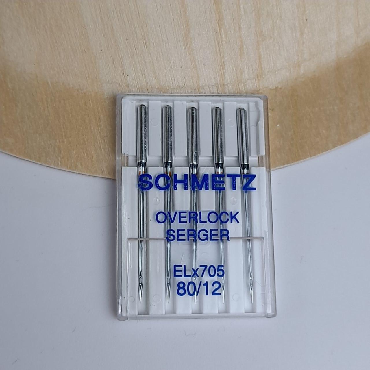 Голки для побутових швейних оверлоків SCHMETZ Overlock №80 (5шт.), фото 1