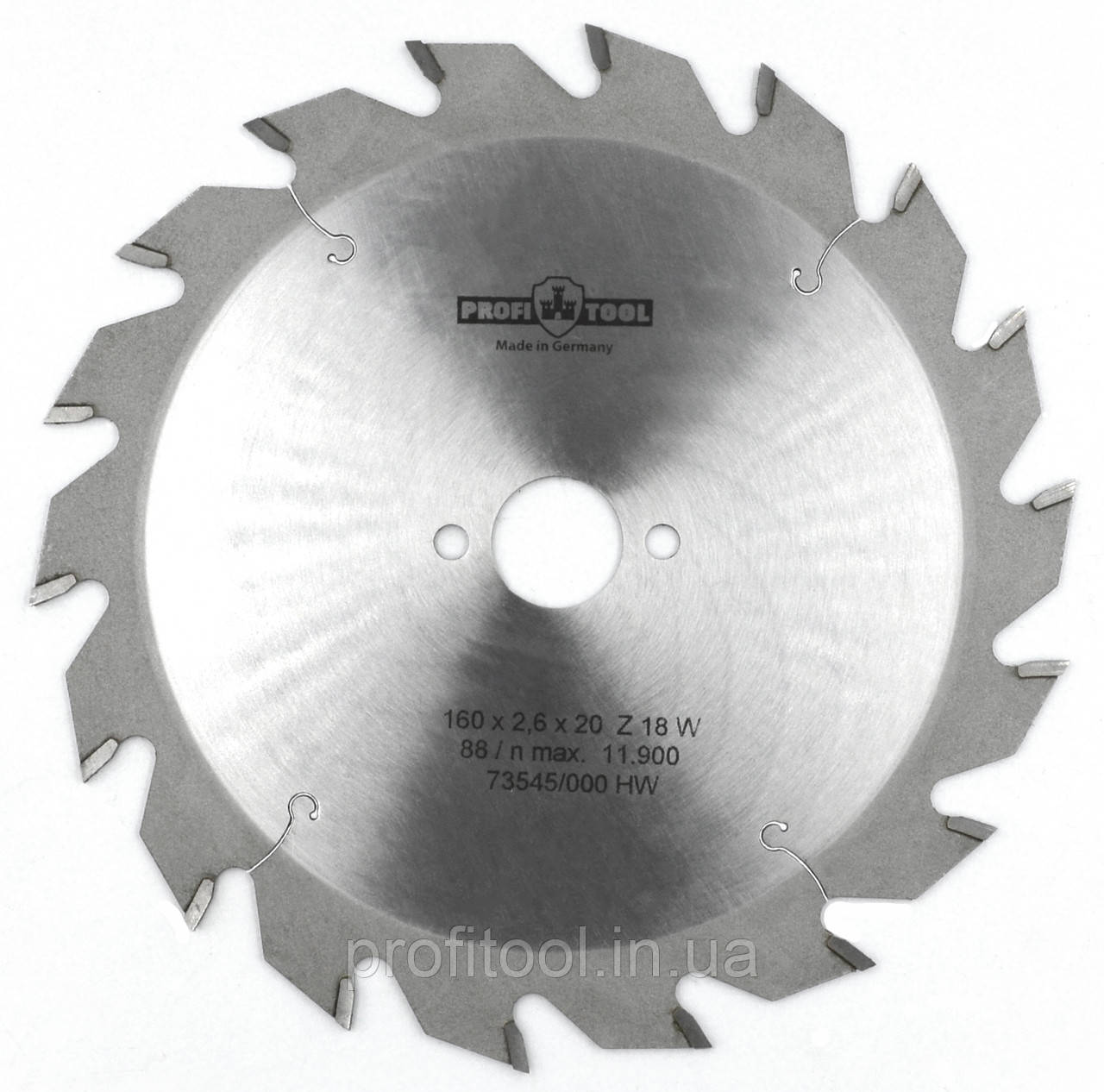 Диск пиляльний PROFITOOL - 160х2,6х1,6х20 мм Z=18, W (2116010)