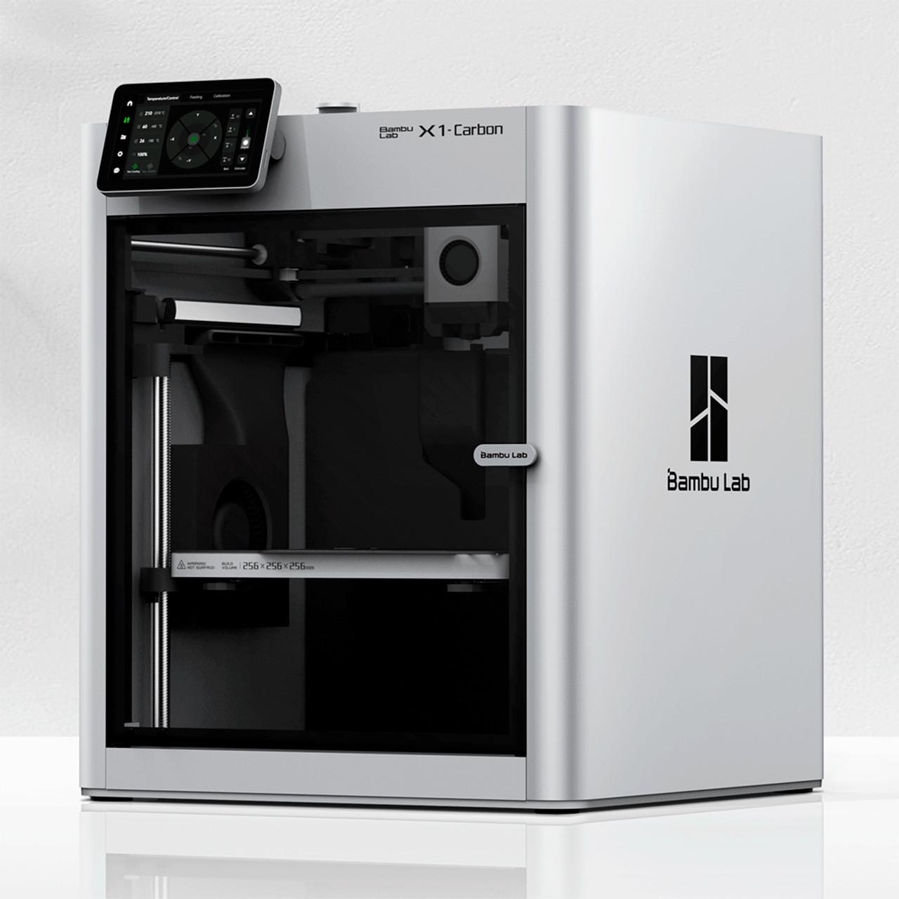 3D-принтер Bambu Lab X1 Carbon (PF001-P-EU), 256*256*256mm, 500mm/s, H300°C, B110°C, Lidar, 5" IPS screen, Wi-Fi