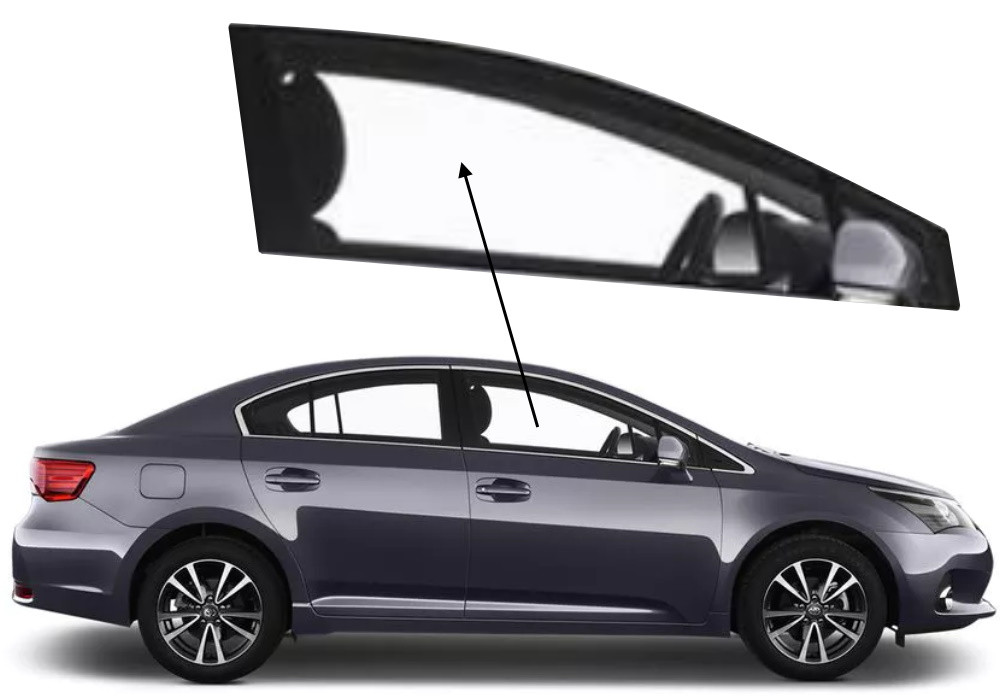 Бічне скло Toyota Avensis 2009-2018 передніх дверей праве, фото 1