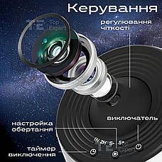 Нічник проектор зоряного неба Galaxy лазерний світильник домашній планетарій лампа 12 галактик - Розовий, фото 6
