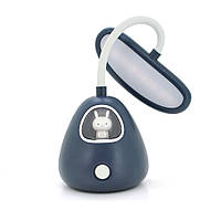 Гнучка настільна лампа-нічник Rabbit LD-3053 кролик 3 реж акум 42V 300mAh 3 г роботи 25см Dark Blue florentia