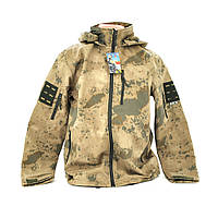 Куртка-плащ тактична софтшелл вітро-та вологозахисна розмір L забарвлення Piksel легке зручне florentia