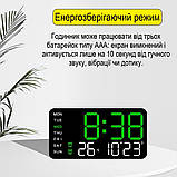 Настільний електронний годинник Mids з резервним живленням, термометр, календар., фото 3
