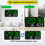 Настільний електронний годинник Mids з резервним живленням, термометр, календар., фото 4