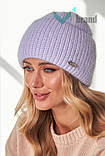 Вовняна ангорова жіноча шапка Odyssey Гренні Модна в'язана зимова шапка для жінок, фото 4