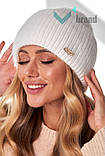 Вовняна ангорова жіноча шапка Odyssey Гренні Модна в'язана зимова шапка для жінок, фото 6