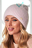 Вовняна ангорова жіноча шапка Odyssey Гренні Модна в'язана зимова шапка для жінок, фото 7