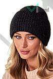 Вовняна ангорова жіноча шапка Odyssey Гренні Модна в'язана зимова шапка для жінок, фото 3
