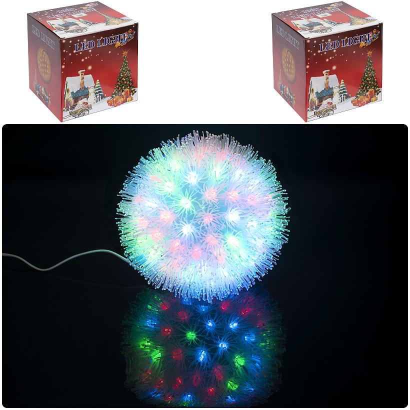 Гірлянда електрична «Велика Куля» Колір кольоровий миготливий, Діаметр кулі 18 см, Довжина шнура 85см, Живлення 220