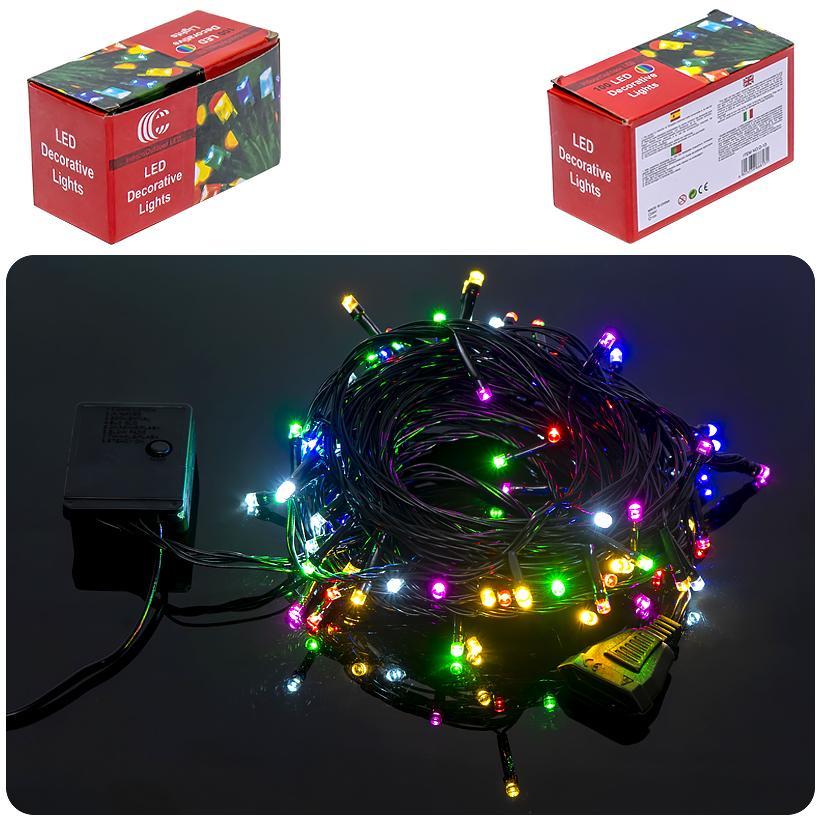 Гірлянда електрична 160 лампочок 17M кольорова - мультиколір, 8 програм, Живлення 220V