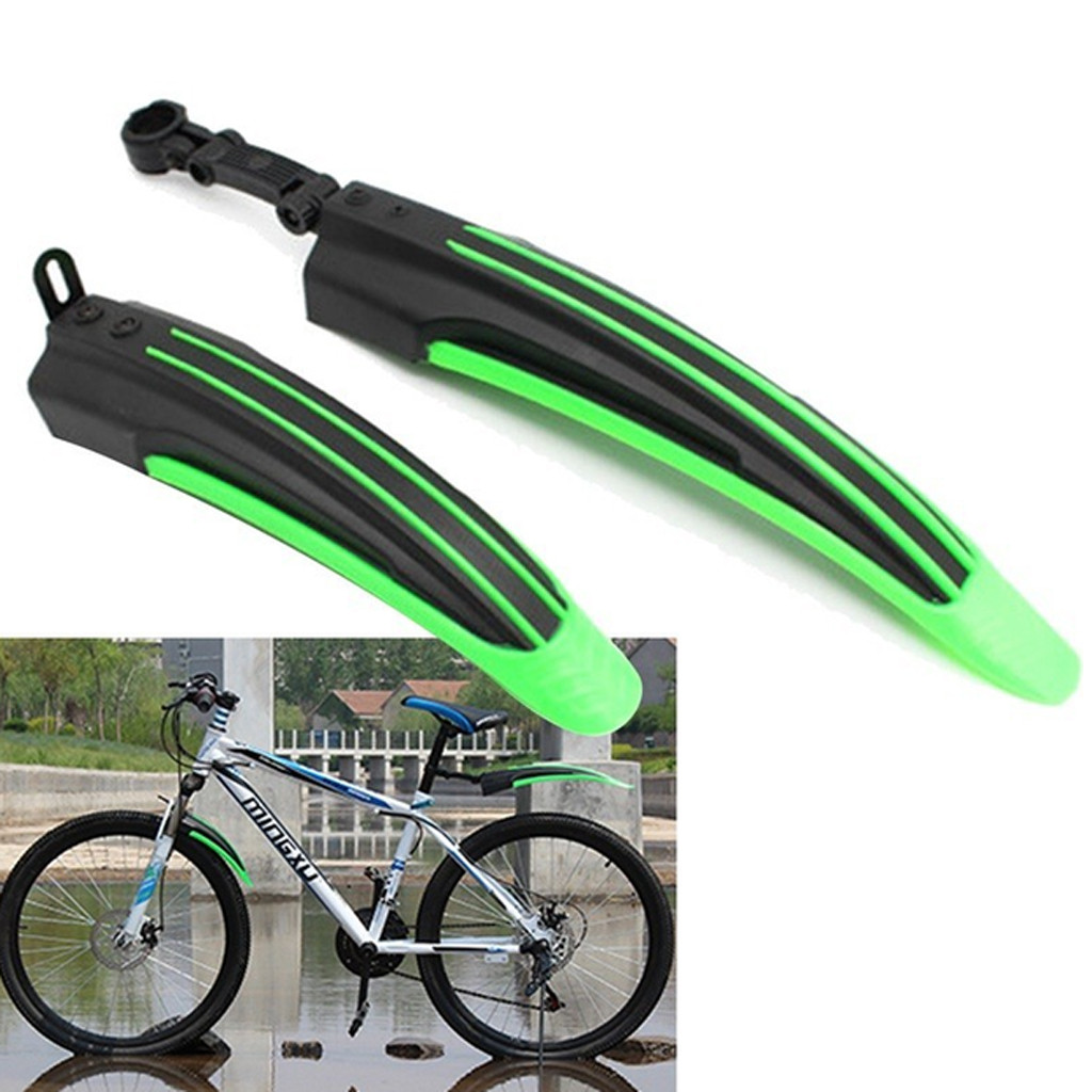 Крила велосипедні для колес 20'' 24'' 26'' Feel Fit Чорно-салатовый