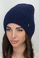 Шапка жіноча з відворотом з ангори