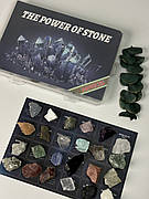 Набір натуральних необроблених каменів 24 шт 1-2 см, велика колекція мінералів для дорослих та дітей