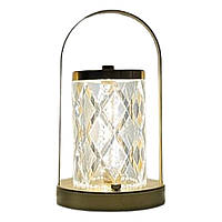 Акумуляторна лампа із сенсорним керуванням портативна металева настільна led лампа d15 florentia