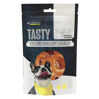 Ласощі для собак TASTY Кільця курка з тріскою 80гр