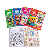 Дитяча книжка-розмальовка Keybaby з крейдою та наліпками для дітей від 1 року, Red, фото 2