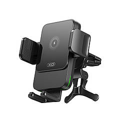 Автотримач для телефону з бездротовою зарядкою XO WX041 Black (WX041.black)