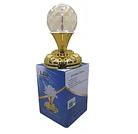 Світлодіодна лампа на підставці куля обертається Rgb диско лампа нічник зі світломузикою florentia