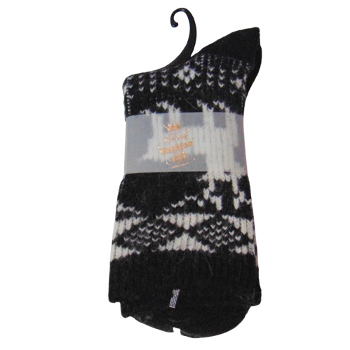 Шкарпетки з оленями альпака Корона 37-41 чорні 2550, фото 1