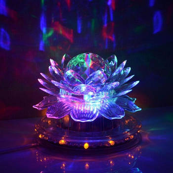 Нічник - проектор "Лотос" світильник, що обертається, магія у вашому будинку, змінює три кольори червоний, синій, зелений