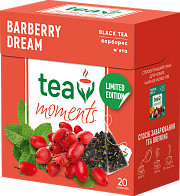Чай чорний Tea Moments Barberry Dream із барбарисом і м'ятою у пірамідках 20*1,8г, (Ти Моментс)