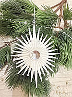 Новорічна прикраса - зірка Віфлеємська ( полістоун ), фото 5