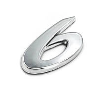 Емблема напис 6 для Mazda (Хром) 58х36 мм (на скотчі) GJ6A51721