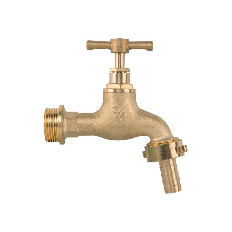 Кран вентильний РЗ 3/4", штуцер під шланг 
3/4", латунний, BR-KBA3434