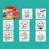 Дитяча книжка-розмальовка Keybaby з олійними фарбами та крейдою для дітей від 3 років, Red, фото 2