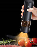 Млин електричний для перцю солі спеції з LED-підсвічуванням та 5 режимів Білий, фото 3